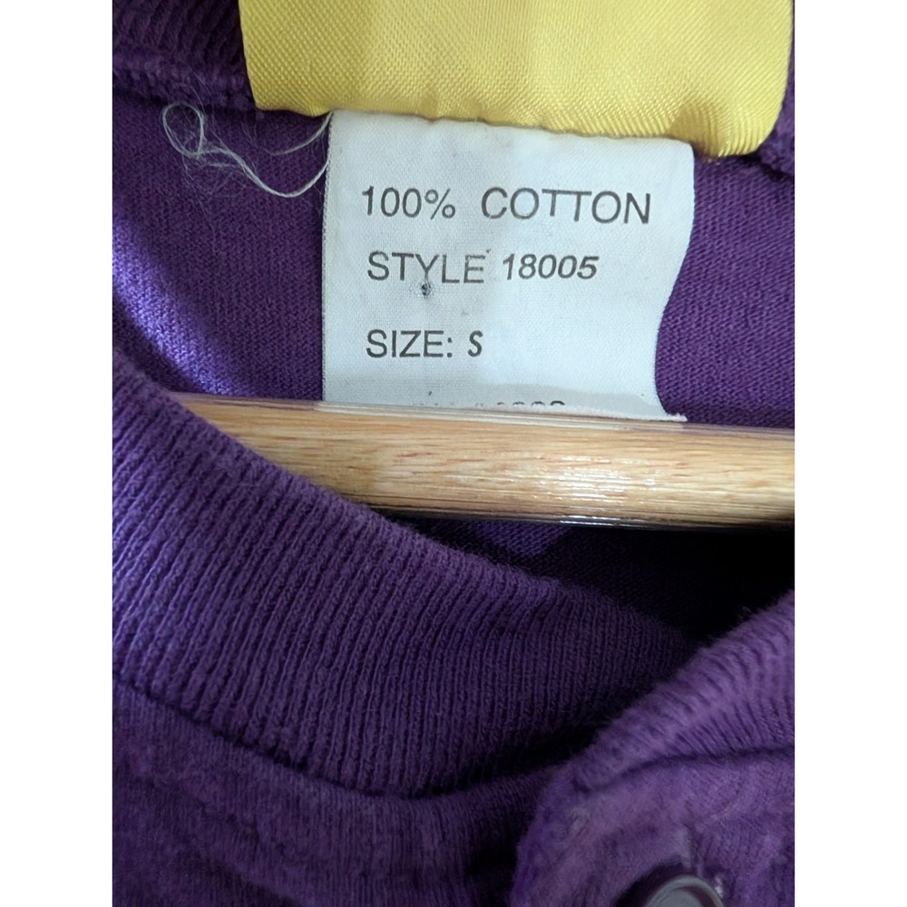 VTG Detour Colorblock Henley Shirt Mens Small Purple Red Blue Made In Brazil - Picture 4 of 8